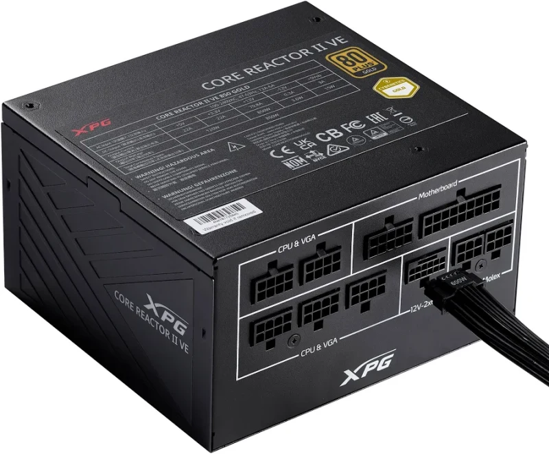 XPG COREREACTOR II VE 750W unité d'alimentation d'énergie 24-pin ATX ATX Noir - image 2