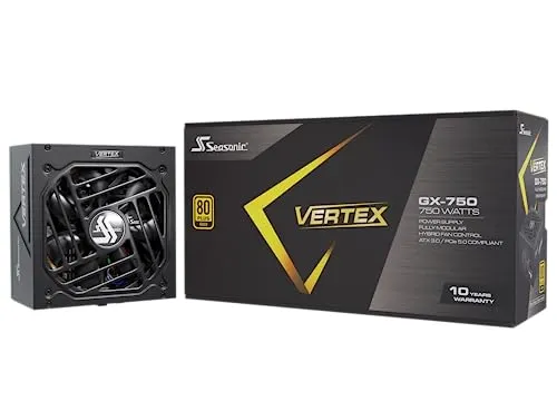 Alimentation Seasonic 750 W 80+ Gold VERTEX GX-750 ATX3.0 avec ventilateur silencieux - alimentation vue principale