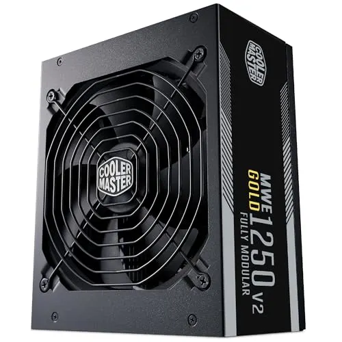 Bloc d'alimentation Cooler Master 1250 W, certification 80+ Gold, MWE Gold 1250 V2, ATX 3.1 modulaire - alimentation vue principale