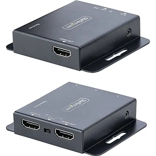 StarTech Kit d'extension HDMI 4K30 Hz 39 m/1080p 70 m Cat5e/Cat6 PoC IR émetteur récepteur - alimentation vue principale
