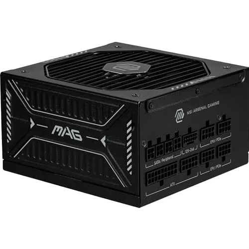 Alimentation MSI 850W Certifié 80+ Gold Modèle MAG A850GLS - alimentation vue principale