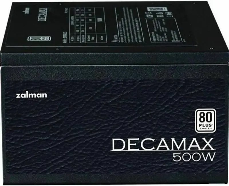 Alimentation Décamax ZALMAN 500W Certificación 80 PLUS Modèle ATX Noir - image 3