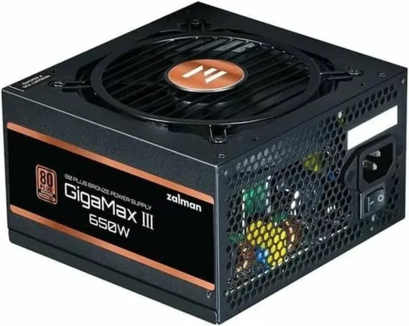 Alimentation Zalman 650W 80 PLUS Bronze GigaMax III Semi-modulaire ventilateur 12 cm - alimentation vue principale