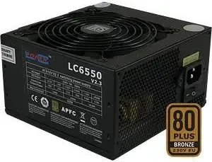 Fuente de Alimentación LC-Power LC6550 V2.3 550W 80 PLUS Bronze ventilateur silencieux - alimentation vue principale