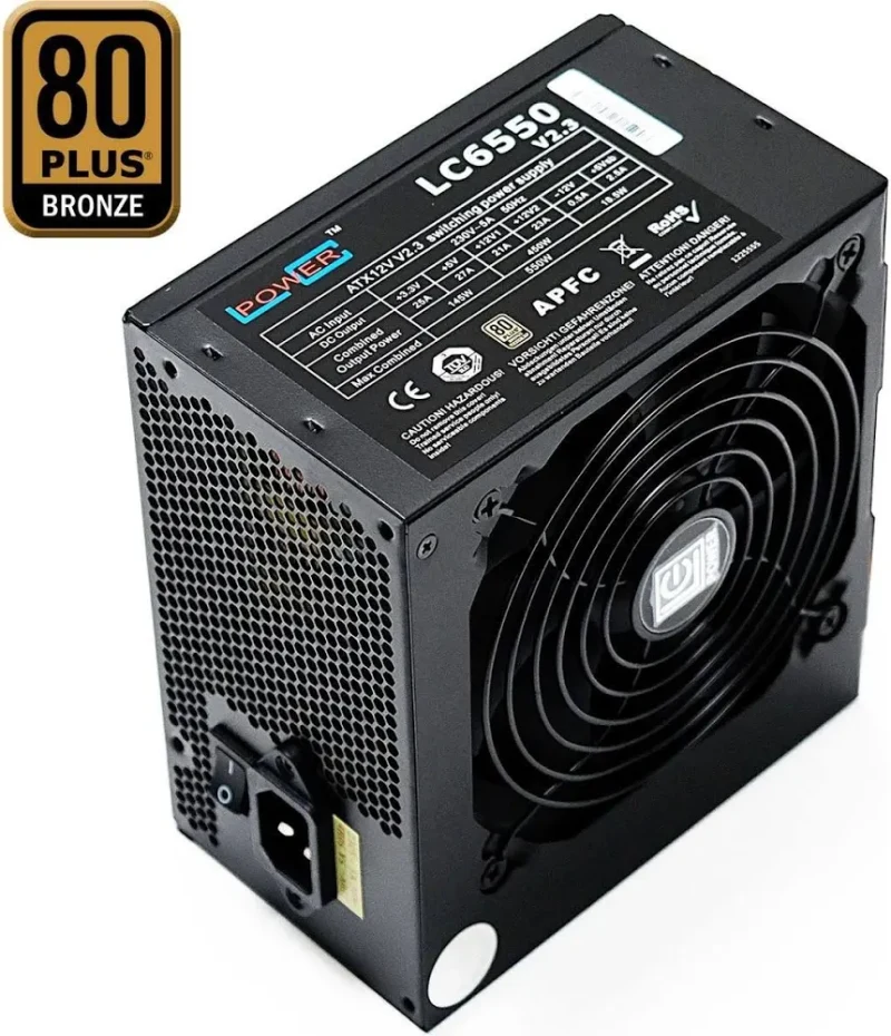 Fuente de Alimentación LC-Power LC6550 V2.3 550W 80 PLUS Bronze ventilateur silencieux - image 5