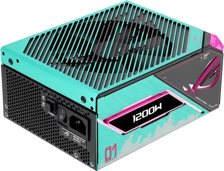 Source d'Alimentation Asus ROG THOR-1200P3-MIKU 1200W 80+ Platinum modulaire RGB - image 3