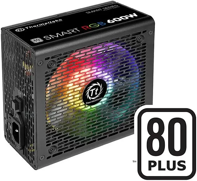 Thermaltake Smart RVB 600W 80 Plus - alimentation vue principale