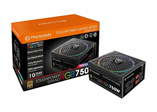 Thermaltake Toughpower Grand RGB 750W 80 Plus Gold entièrement modulaire - alimentation vue principale