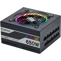 Alimentation UNYKAch Atilius RGB 650W efficacité 90% entièrement modulaire - alimentation vue principale