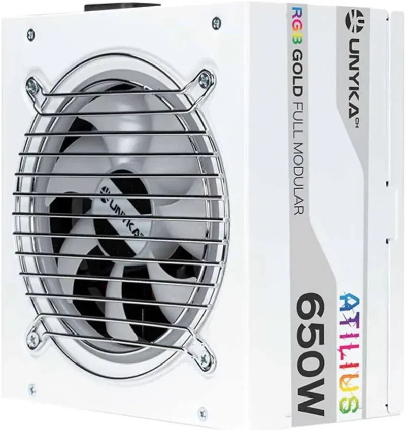 UNYKAch Atilius RGB Alimentation 650W Efficacité 90% Entièrement Modulaire Blanc - image 3