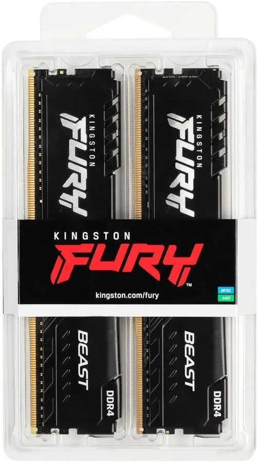 Kingston Fury Beast 16 Go Kit 2x8Go DDR4 3200 MHz - vue 5
