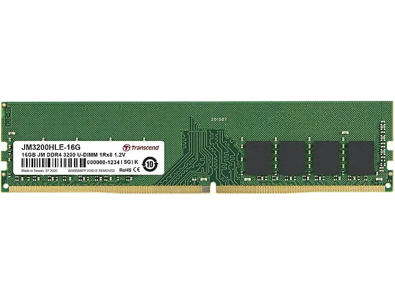 Transcend JetRam 16 Go DDR4 3200 MHz - vue principale