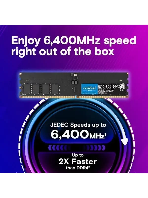 Crucial 16 Go DDR5 6400 MHz - vue 2