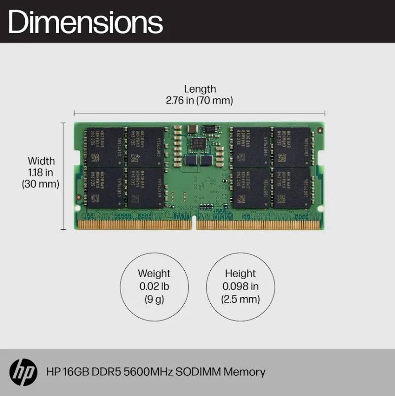 HP 16 Go DDR5 5600 MHz - vue 5