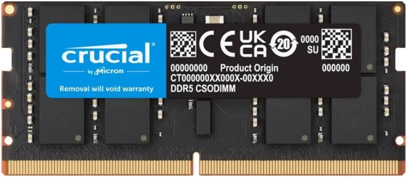 Crucial 32 Go DDR5 6400 MHz - vue principale