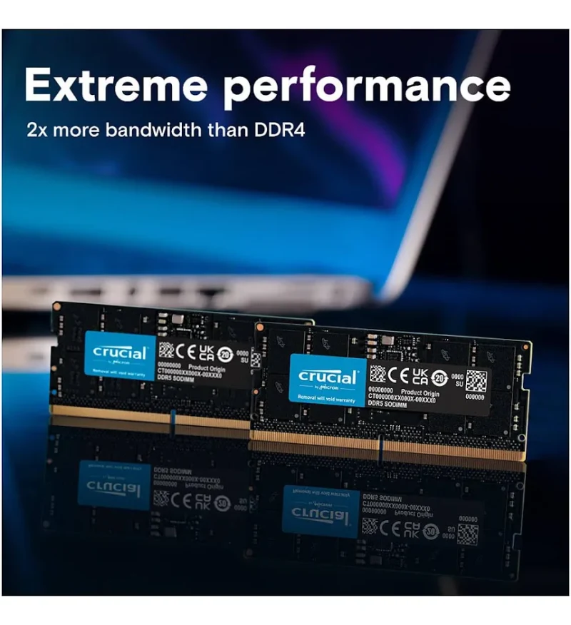 Crucial 128 Go Kit 2x64Go DDR5 5600 MHz - vue 2