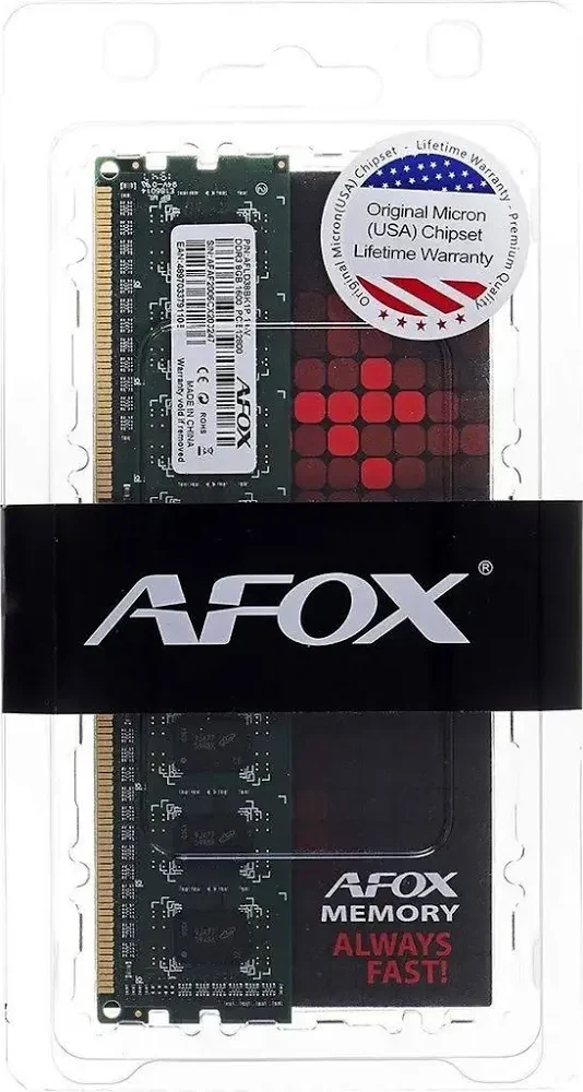 AFOX 8 Go DDR3 1600 MHz - vue principale