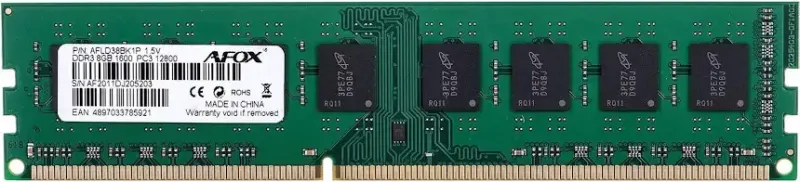 Afox 8 Go DDR3 1600 MHz - vue principale