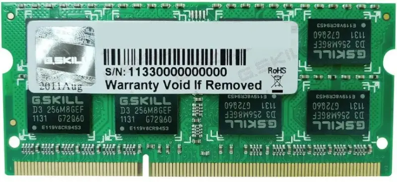 G.Skill 8 Go DDR3 1600 MHz - vue principale