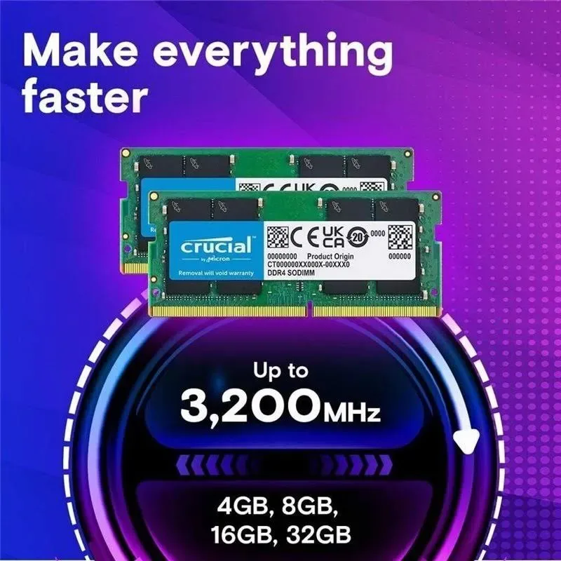 Crucial 8 Go DDR4 3200 MHz - vue 4