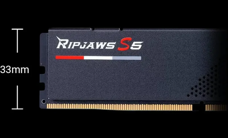 G.Skill Ripjaws S5 96 Go Kit 2x48Go DDR5 5200 MHz - vue 5
