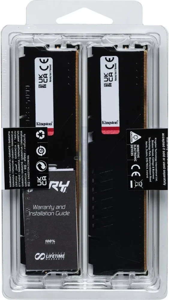 Kingston Fury Beast 32 Go Kit 2x16Go DDR5 6800 MHz - vue 3