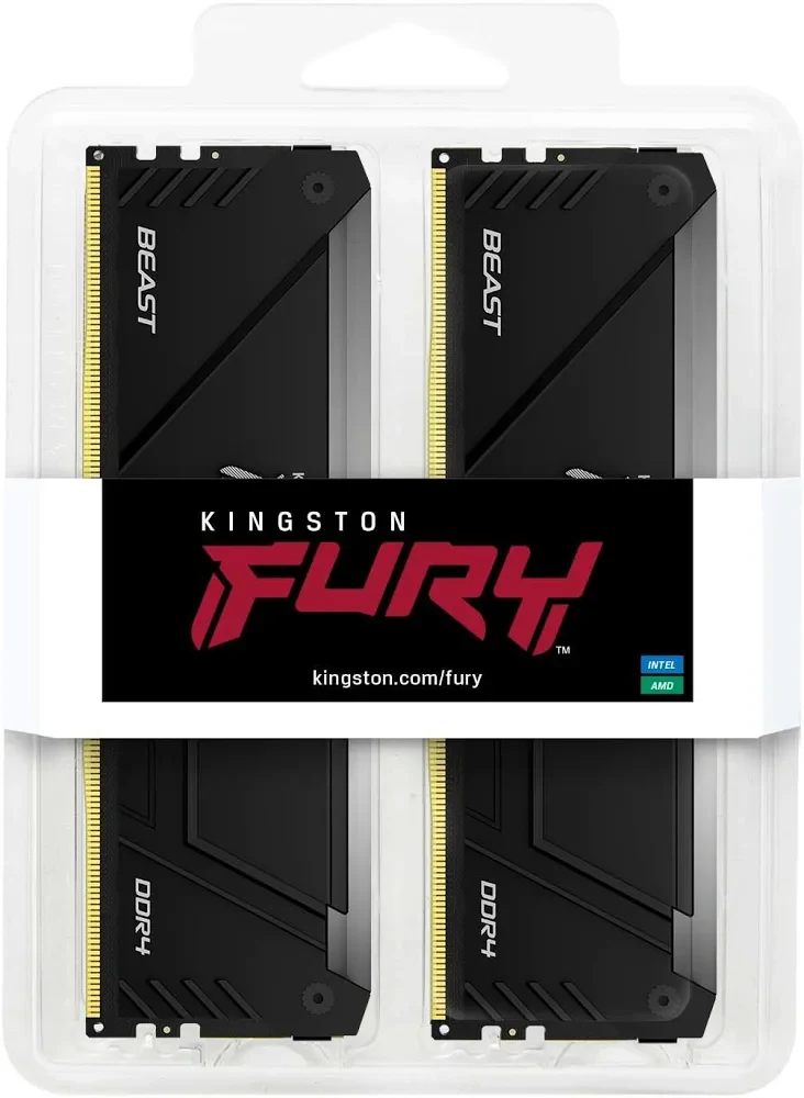 Kingston Fury Beast RGB 16 Go Kit 2x8Go DDR4 3600 MHz - vue 3