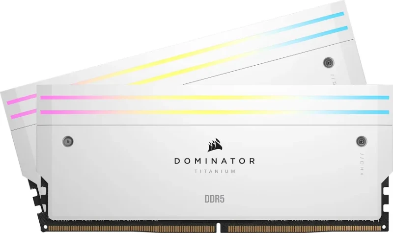 Corsair Dominator Titanium 96 Go Kit 2x48Go DDR5 6400 MHz RGB - vue principale