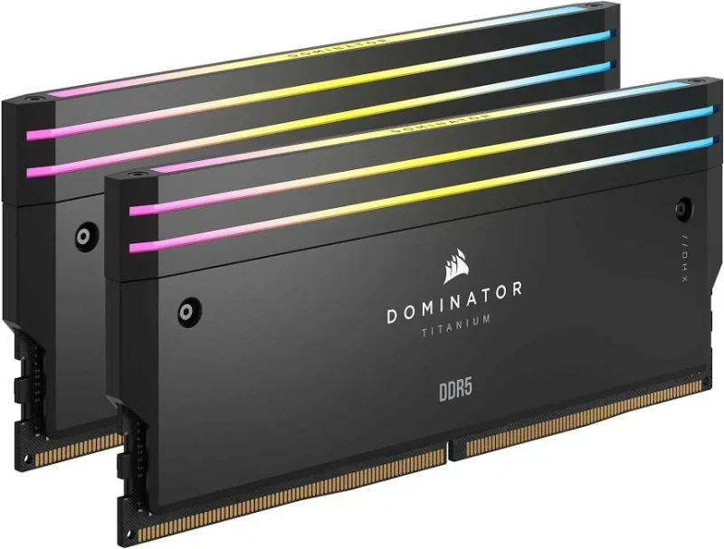 Corsair Dominator Titanium 48 Go Kit 2x24Go DDR5 7200 MHz - vue 2