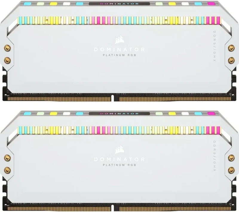 Corsair Dominator Platinum RGB 32 Go Kit 2x16Go DDR5 6200 MHz - vue 3