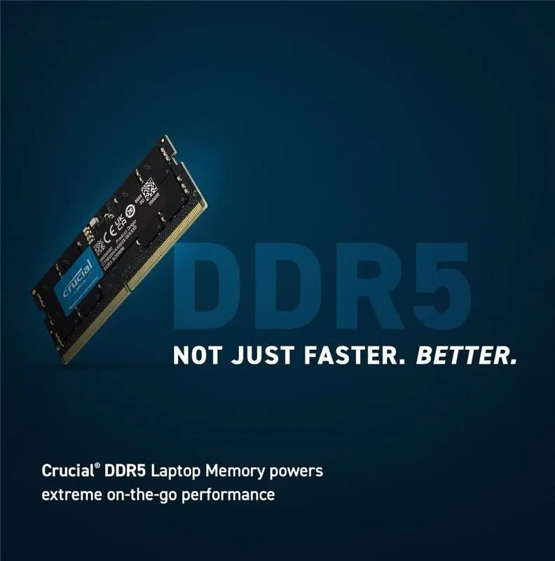 Crucial DDR5 SO-DIMM 8 Go 4800 MHz CL40 - vue 2