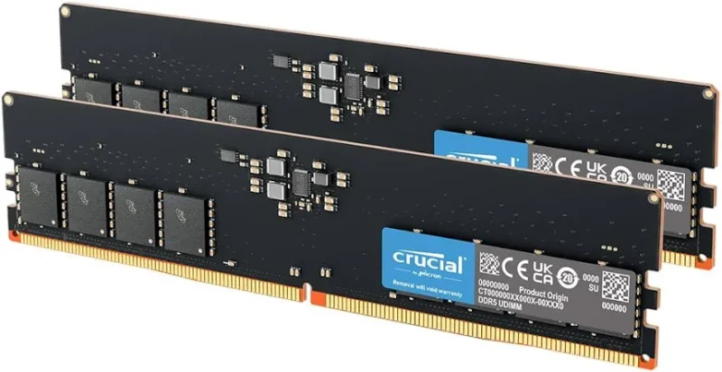 Crucial CT2K8G48C40U5 16 Go Kit 2x8Go DDR5 4800 MHz - vue principale