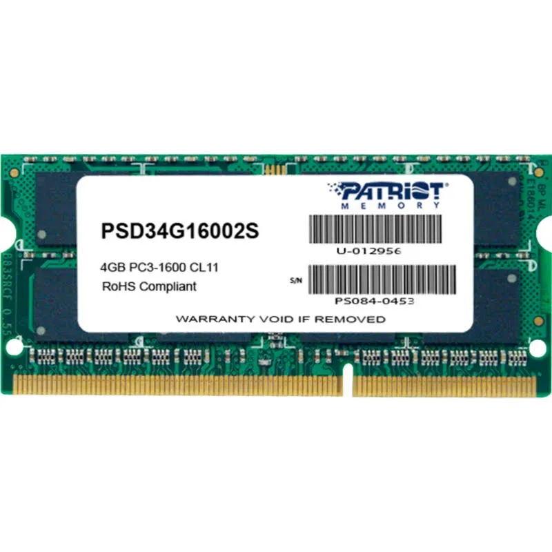 Patriot 4 Go DDR3 1600 MHz - vue principale