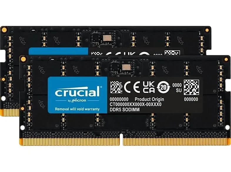 Crucial 64 Go Kit 2x32Go DDR5 4800 MHz - vue principale