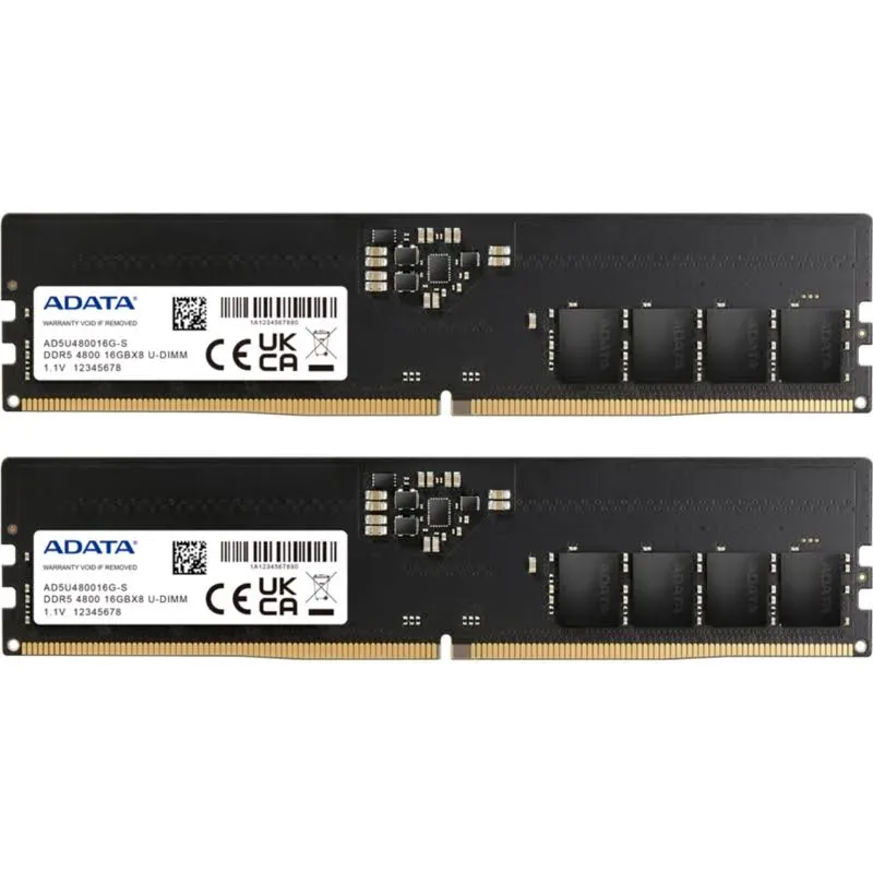 ADATA AD5U480016G-DT 32 Go Kit 2x16Go DDR5 4800 MHz ECC - vue principale