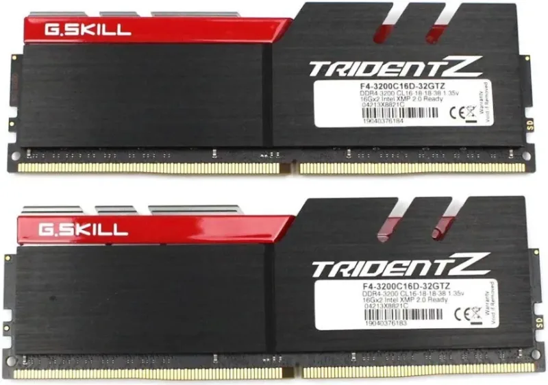 G.Skill Trident Z 32 Go Kit 2x16Go DDR4 3200 MHz - vue 4