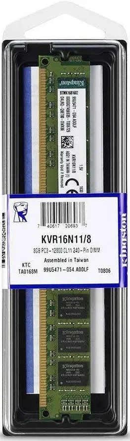 Kingston ValueRAM 8 Go DDR3 1600 MHz - vue principale