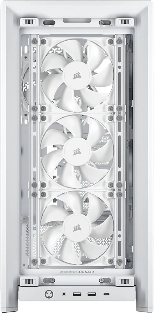 Corsair FRAME 4000X RS White mATX - vue 3