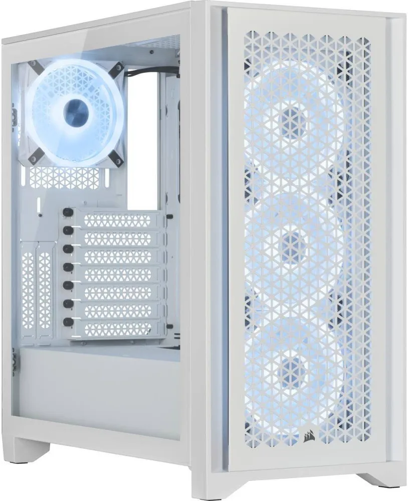 Corsair iCUE 4000D Airflow ATX RGB White - vue 2