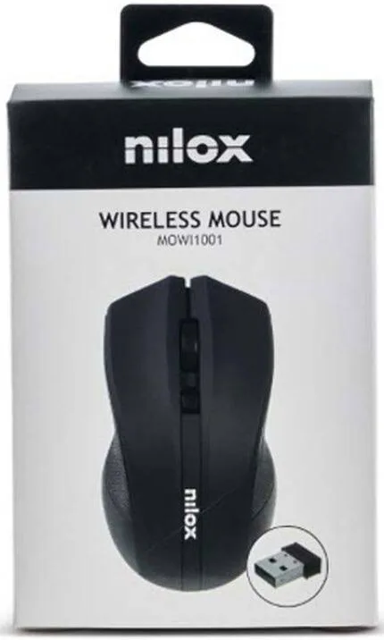 NILOX Souris optique sans fil ambidextre 1600DPI Noire - vue 3