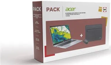 Pack PC portable Acer Aspire Go 15 AG15-42P-R38D 15,6" AMD Ryzen™ 7 16 Go RAM 1 To SSD Argent + Housse + Souris optique sans fil - vue 1