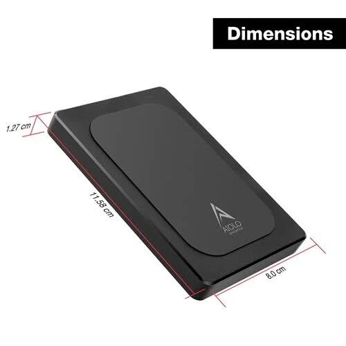 Disque dur externe Aiolo Innovation A4 500 Go Noir - vue 3
