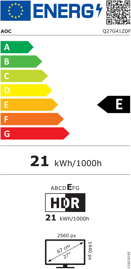AOC Q27G41ZDF 26.5 pouces - vue 3