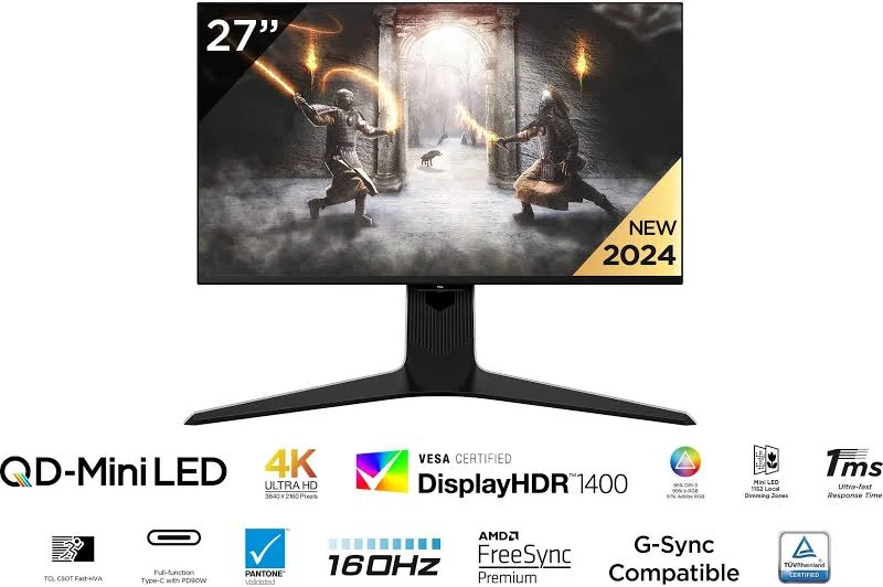 TCL 27R83U 27 pouces QD-Mini LED 4K - vue 3