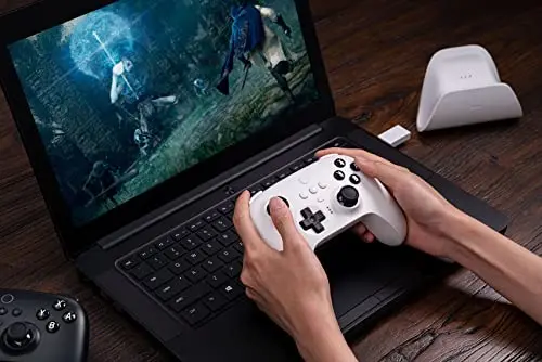 8Bitdo manette Bluetooth Ultimate pour Nintendo Switch & PC Windows - Blanc - vue 9