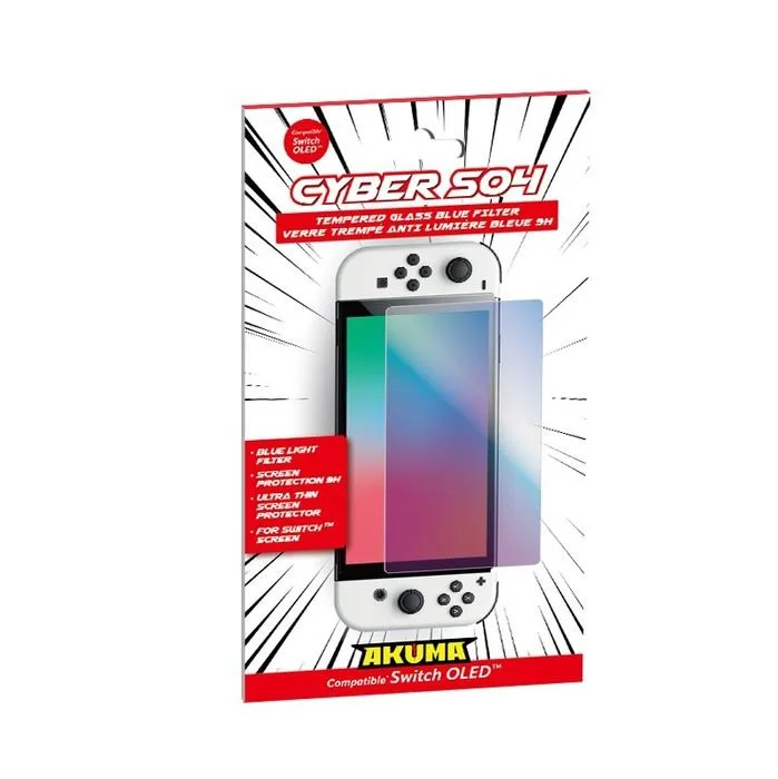 AKUMA verre trempé anti-lumière bleue Switch OLED