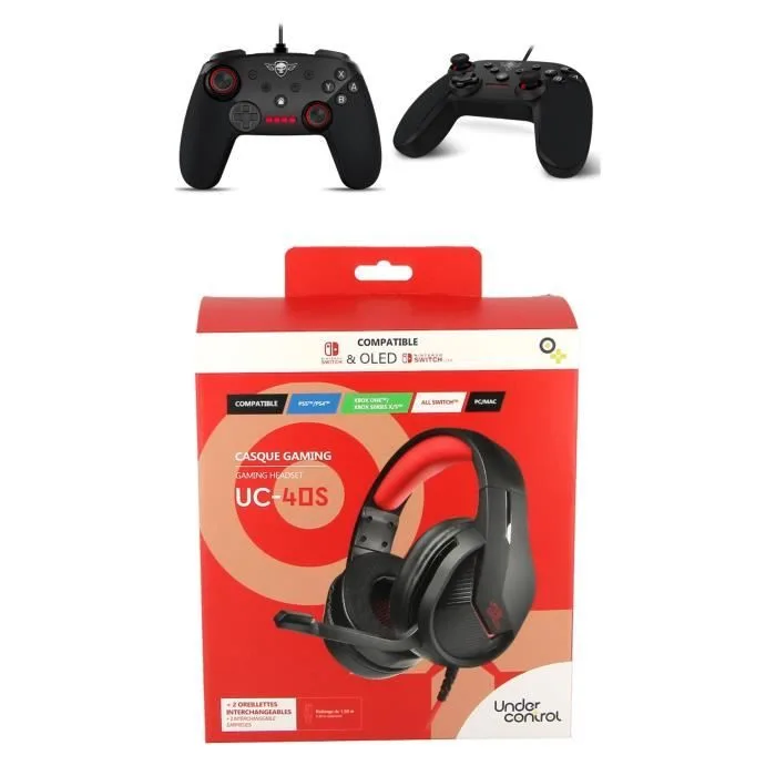 Spirit of Gamer UC-40S Casque Filaire Rouge Micro Rabattable