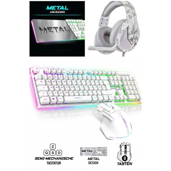 UNDER CONTROL Casque Gamer Blanc PS5 Filaire