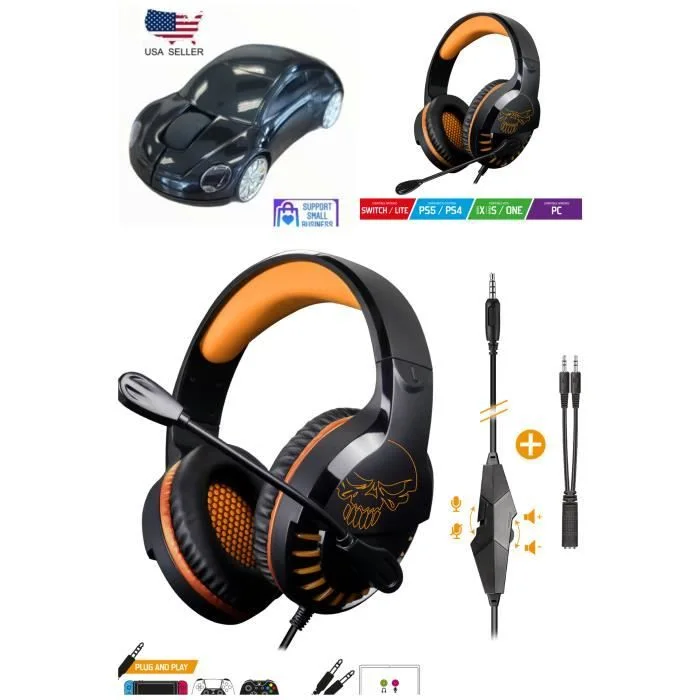Spirit Of Gamer Pro H7 Casque Gaming Filaire Multiplateforme RGB Noir