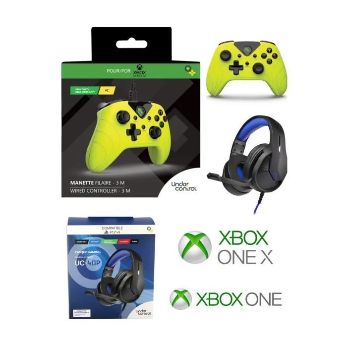 Under Control UC40 Casque Gaming Filaire Jaune Multi